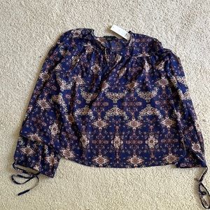 Flowy Navy Blouse from Francescas!